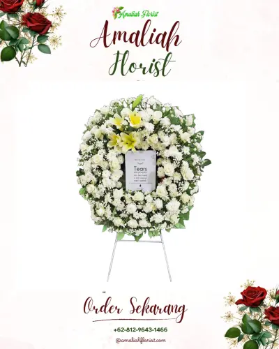 Krans Bunga Duka Cita di Sayang-sayang